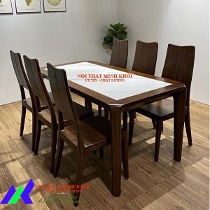Bàn ăn gỗ sồi 6 ghế