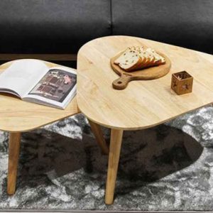 Bàn Trà Tam Giác Đôi Gỗ