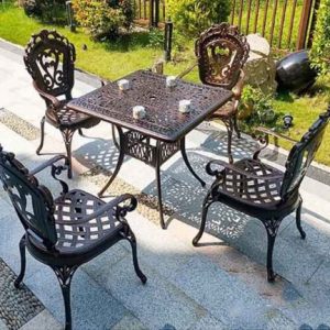 Bộ Bàn 4 Ghế Nhôm Đúc Hoàng Gia ND4323